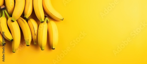 Bunch of bananas on vibrant...