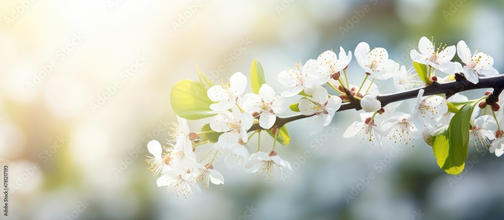 Branch with delicate white flowers Branch with delicate white flowers