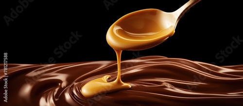 Liquid trickling from spoon...