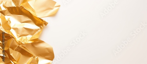 Gold foil on a white backgr...