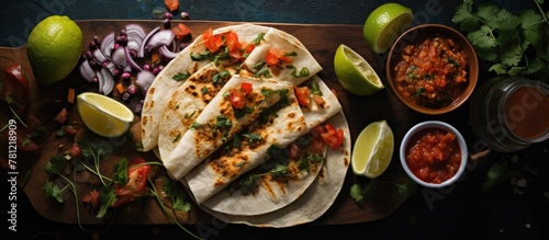Plate of tortillas and salsa