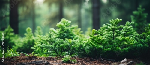 Small trees cluster in the forest