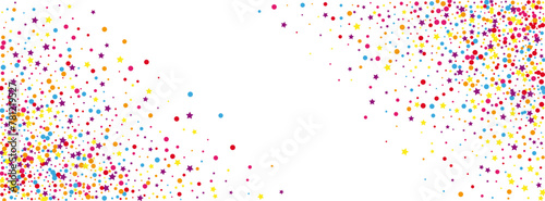 Rainbow Circle Background White Vector. Element Graphic Template. Colorful Gift. Bright Polka Group. Round Fest Design.