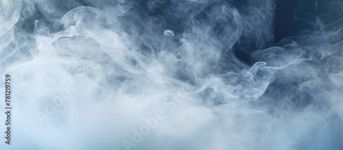 swirling smoke on blue backdrop