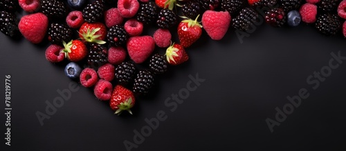 Heart made of assorted berr...