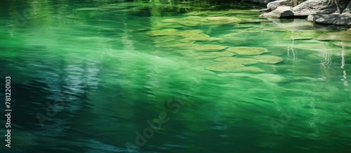 Close-up of water with lili...