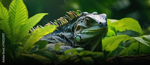 Lizard close-up in forest
