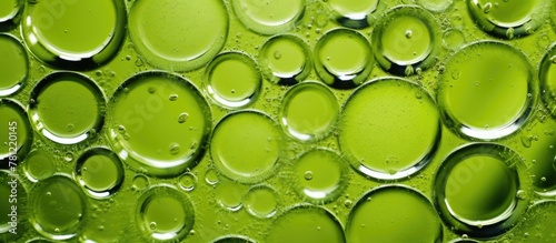 Green liquid with bubbles
