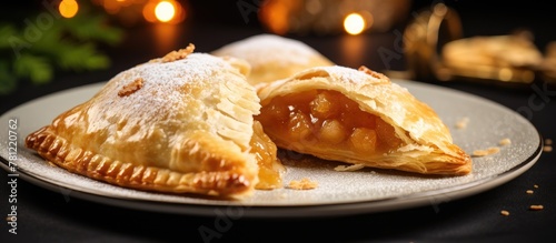 Plate with two pastries and...