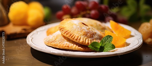 Plate of assorted pastries ...