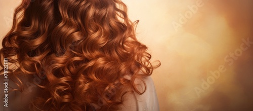 Woman with vibrant red hair...