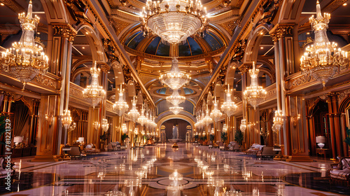 Luxurious French Palace Interior, An Opulent Display of Royal Grandeur and Artistic Excellence in Every Detail © Jahid