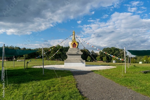 Buddhist stupa near Spalene Porici in the Czech Republic