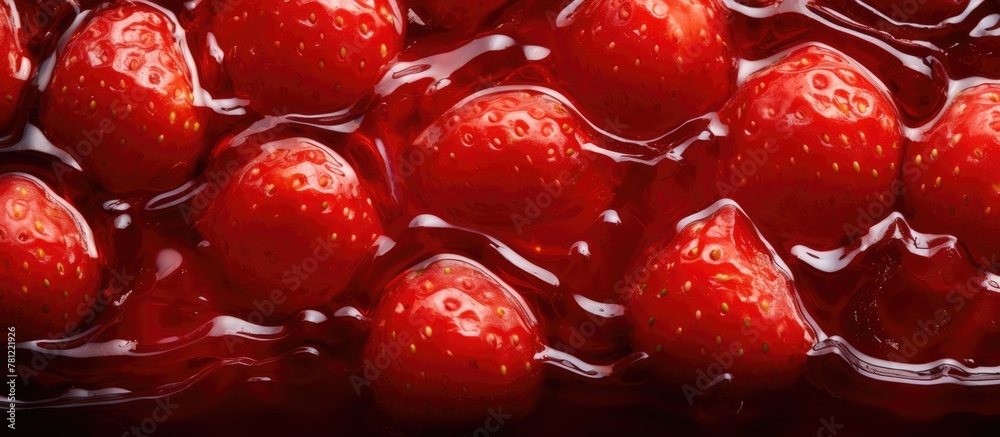 Strawberries in sweet syrup Strawberries in sweet syrup