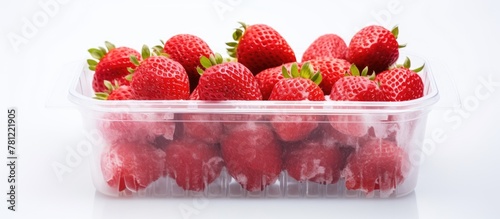 Plastic container brimming ...