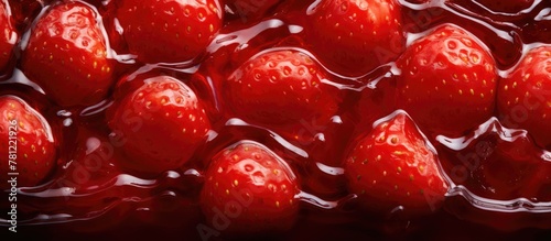 Strawberries in sweet syrup