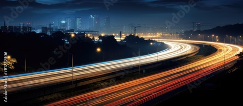 Night cityscape with streak...
