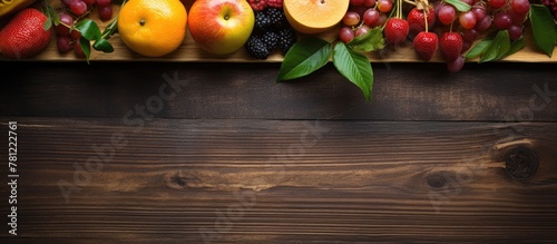 Assorted fruits displayed o...