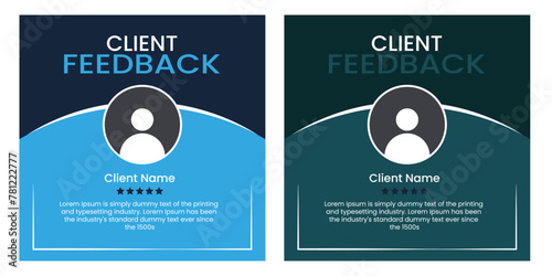 Customer feedback review or testimonial design social media instagram post template