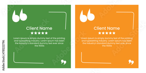 Customer feedback testimonial social media post web banner template
