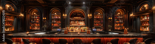 Upscale Cocktail Lounge Crafting Signature Drinks for Patrons