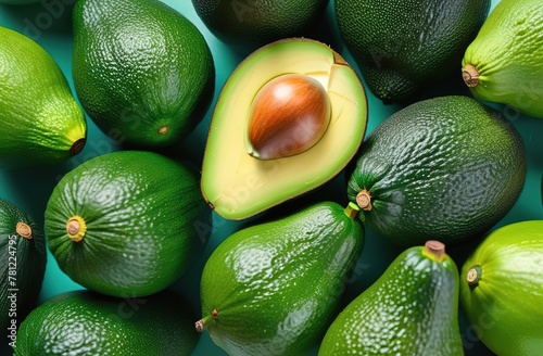 Background of fresh avocado
