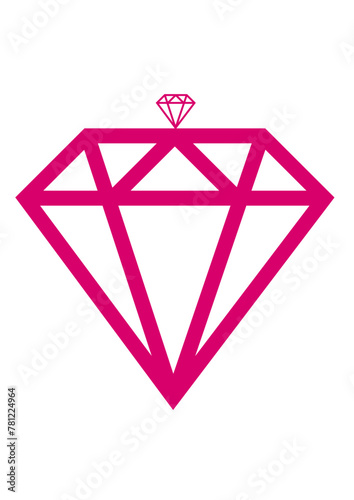Diamante icona Logo Vettoriale  photo