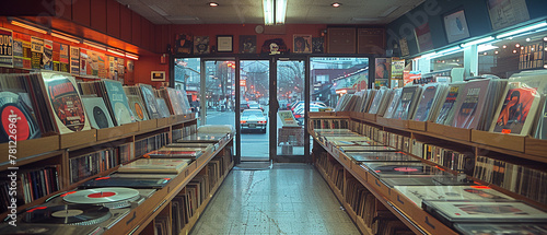 Vintage Record Store Spinning Classics for Music Aficionados photo