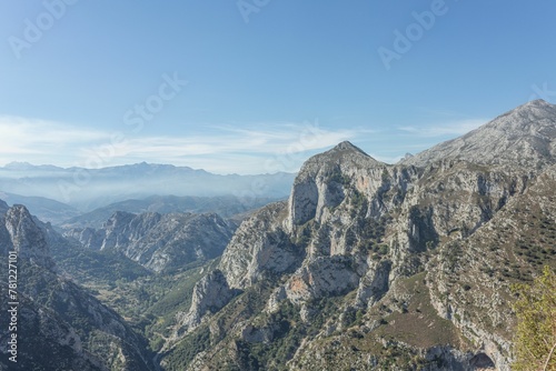 Breathtaking view of the rocky mountains in Catalina, Cantabria, Spain
