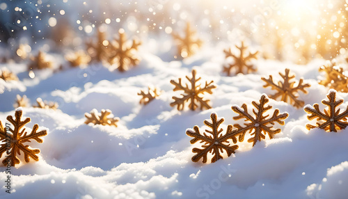 Winter glitzernde Schneeflocke aus Kristall auf Eis und Schnee, zur gefrorenen Jahreszeit Weihnachten, winterlich weihnachtliche Vorlage in weiß, Hintergründe für Feiertage Grußkarten Grüße 