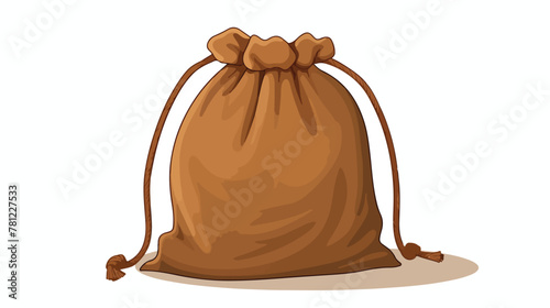 Illustration of a brown bag on a white background 2
