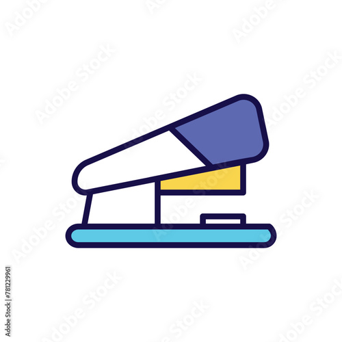 stapler icon with white background vector stock illustration