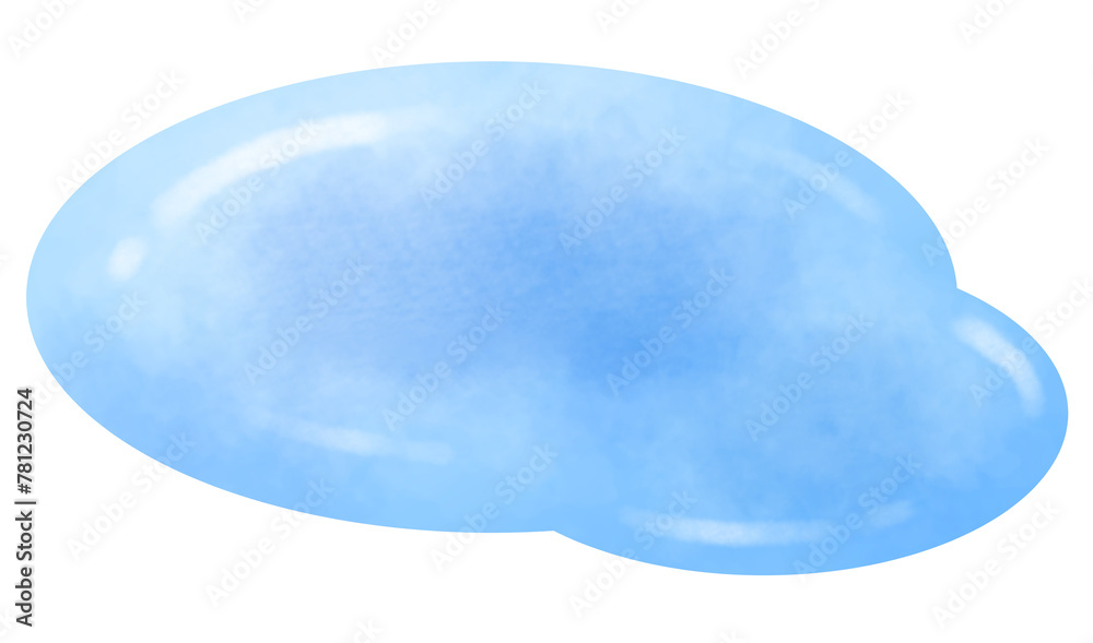 キラキラ光る青い水たまりのイラスト