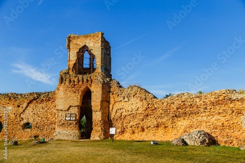 Ancient Bac fortress on a sunny day in Vojvodina, Serbia photo