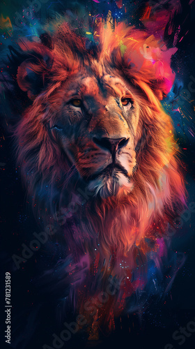 portrait of a lion  ai
