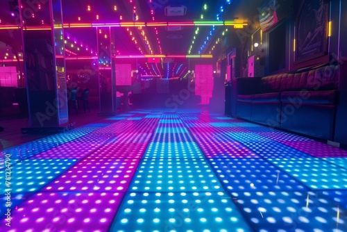 neon light dance floor