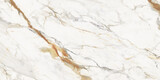White marble with golden brown and grey veins; Italian blanco catedra stone texture for digital wall and floor tiles; used interior kitchen or bathroom design
