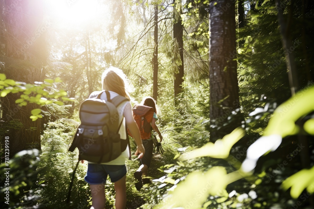 Forest Exploration: Family Hike in the Wilderness Forest Exploration: Family Hike in the Wilderness