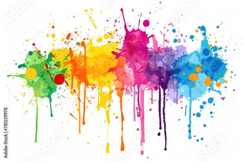 Dazzling Palette: Colorful Paint Splashes