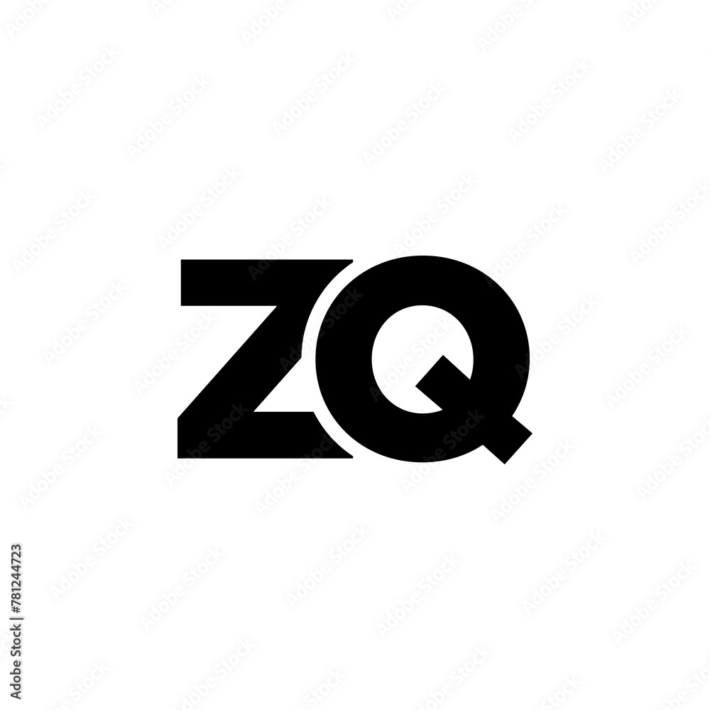 Letter Z and Q, ZQ logo design template. Minimal monogram initial based logotype. Letter Z and Q, ZQ logo design template. Minimal monogram initial based logotype.