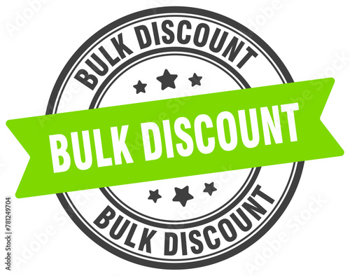 bulk discount stamp. bulk discount label on transparent background. round sign