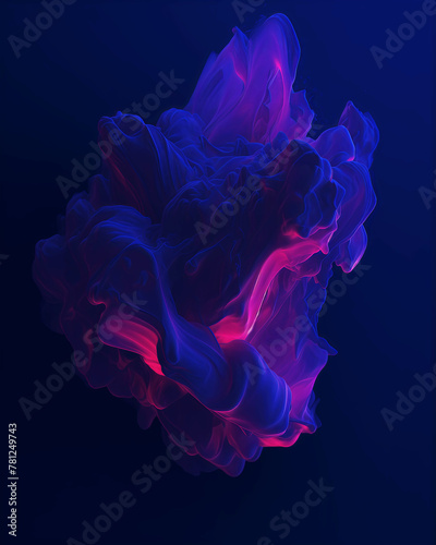 Enigmatic dance of ultraviolet hues in a mysterious cosmic nebula, pink and blue colors swirls together, forming an ethereal cloud reminiscent, artistic display © THINGDSGN