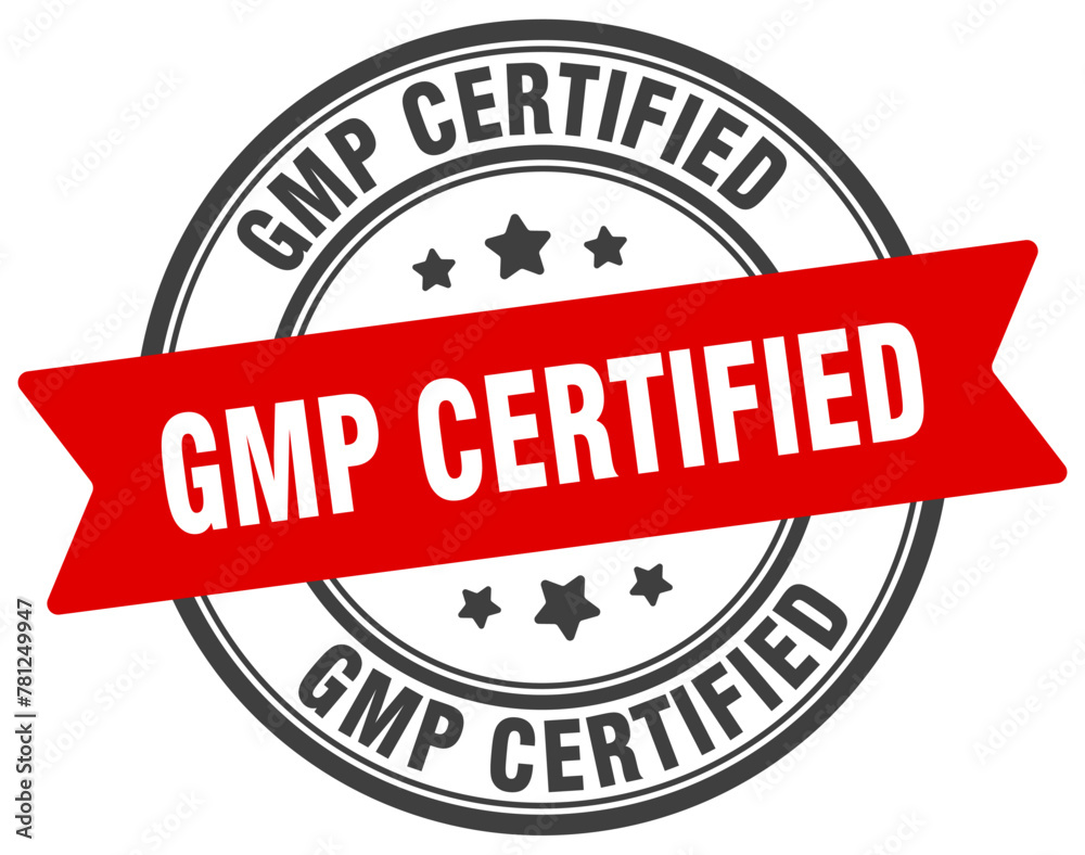 gmp certified stamp. gmp certified label on transparent background. round sign gmp certified stamp. gmp certified label on transparent background. round sign