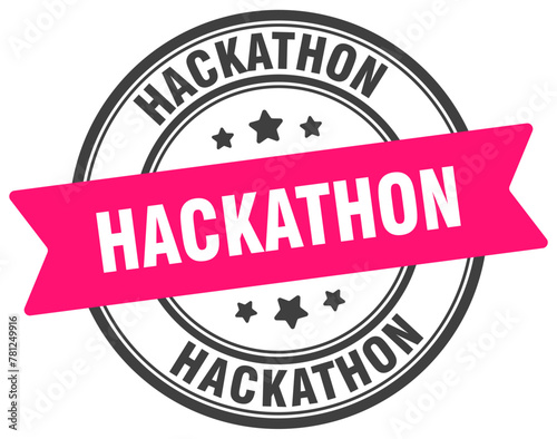 hackathon stamp. hackathon label on transparent background. round sign