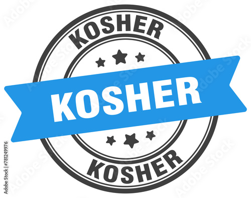 kosher stamp. kosher label on transparent background. round sign