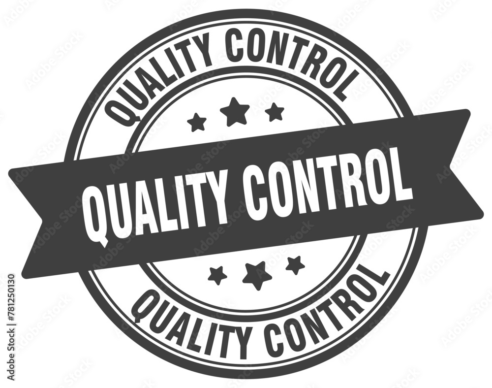 Fototapeta premium quality control stamp. quality control label on transparent background. round sign