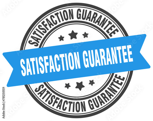 satisfaction guarantee stamp. satisfaction guarantee label on transparent background. round sign