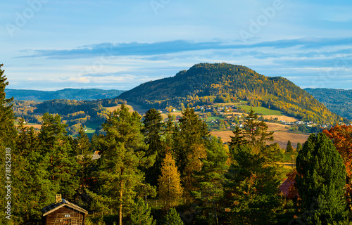 view of the mountains in autumn