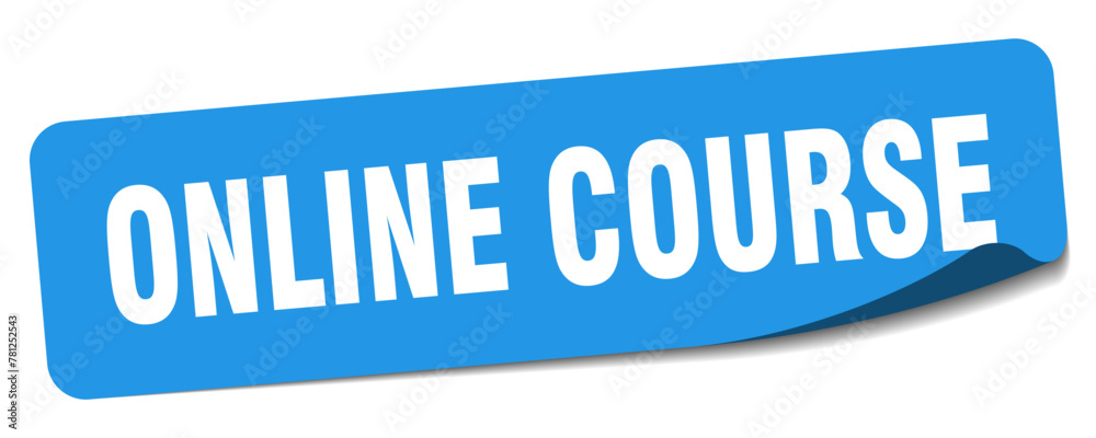 online course sticker. online course label online course sticker. online course label