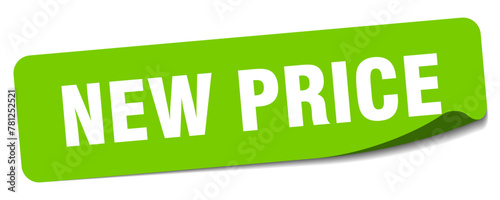 new price sticker. new price label